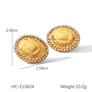 1 Paire De Boucles D'Oreilles Puces Géométriques Simples Pour Femme, En Acier Inoxydable Étanche, À Porter Au Quotidien. h5 Image2