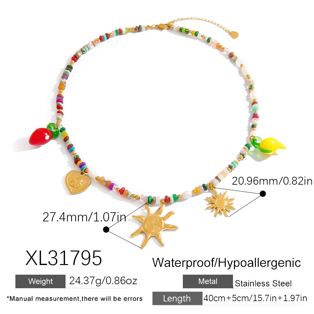 Collier De Perles En Pierre Naturelle 1 Pièce Image2