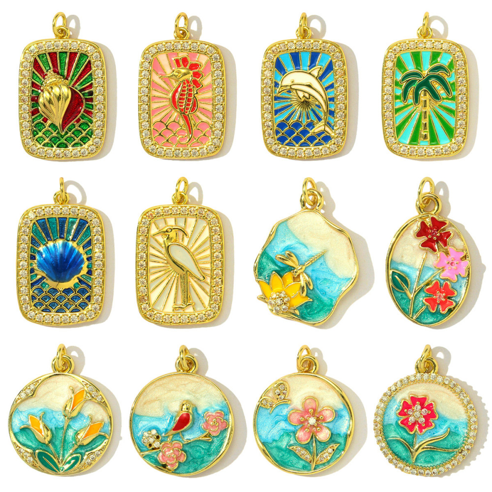 Pendentif Femme Diy En Acier Inoxydable Étanche Couleur Or, Motif Animal (1 Pièce) h5Image5