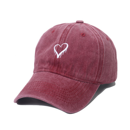 Chapeaux pour femmes en coton, série Simple, motif cœur simple, 1 pièce 2