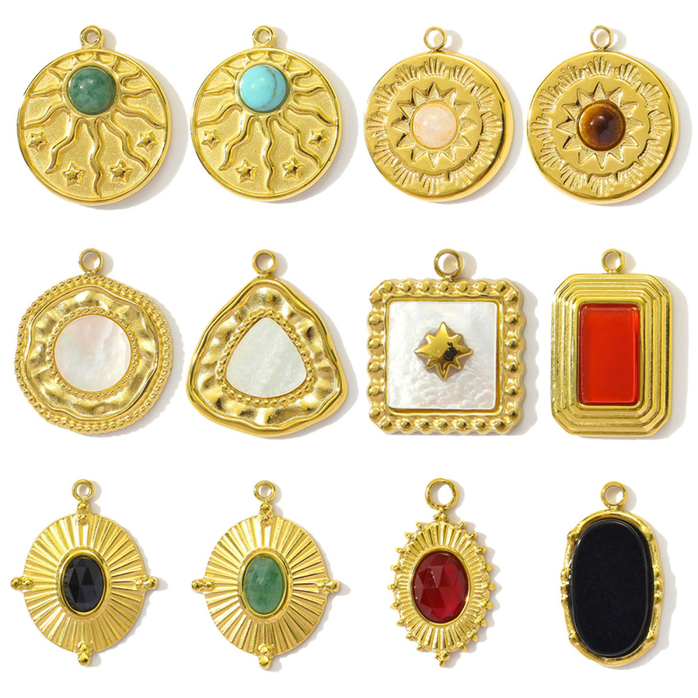 Pendentif Simple En Pierres Naturelles Pour Femme, 1 Pièce Image5