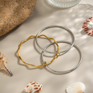 Bracelet Simple Pour Femme, 1 Pièce, Mélange De Couleurs Or Et Argent, Série Quotidienne h5 Image5