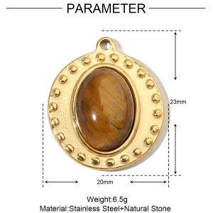 Pendentif Classique En Forme De Cœur Pour Femme, Pierres Naturelles, 1 Pièce h5 Image2