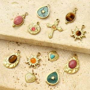 Pendentif Classique En Pierres Naturelles Pour Femme, 1 Pièce h5 Image4