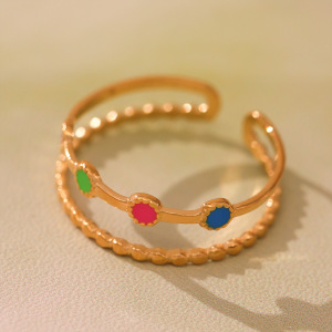 Ensemble De 1 Bracelet Délicat Œil De Diable En Acier Inoxydable Étanche Couleur Or Pour Femme h5 Image7