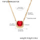 TXP330-Collier Zircon Rouge Doré 40+5cm Image2