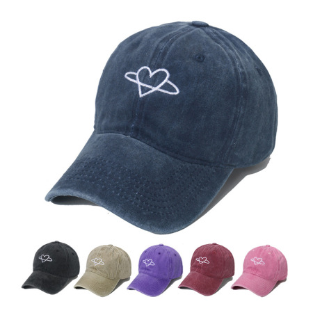 Chapeaux pour femmes en coton, série Simple, motif cœur simple, 1 pièce