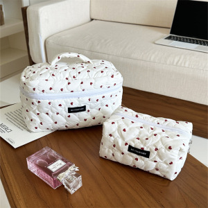 Trousse De Maquillage Classique Pour Femme, Imprimée Sur Tout Le Pourtour, Motif Cœur, 1 Pièce h5 Image4