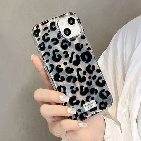 1 paire de coques de téléphone en TPU à imprimé léopard, tendance et polyvalentes