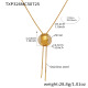Collier zircon doré 40+5cm 