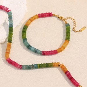 Collier Élégant En Perles Et Pierres Naturelles Pour Femme, 1 Pièce h5 Image3