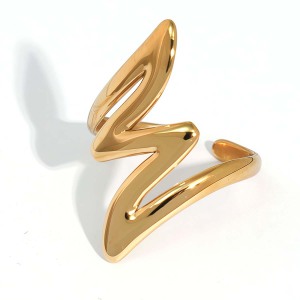 Bague Minimaliste En Acier Inoxydable Doré, Étanche, Collection Daily Lines (1 Pièce). h5 