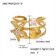 A867-Bague étoile de mer dorée en zircon/N°7 Image7