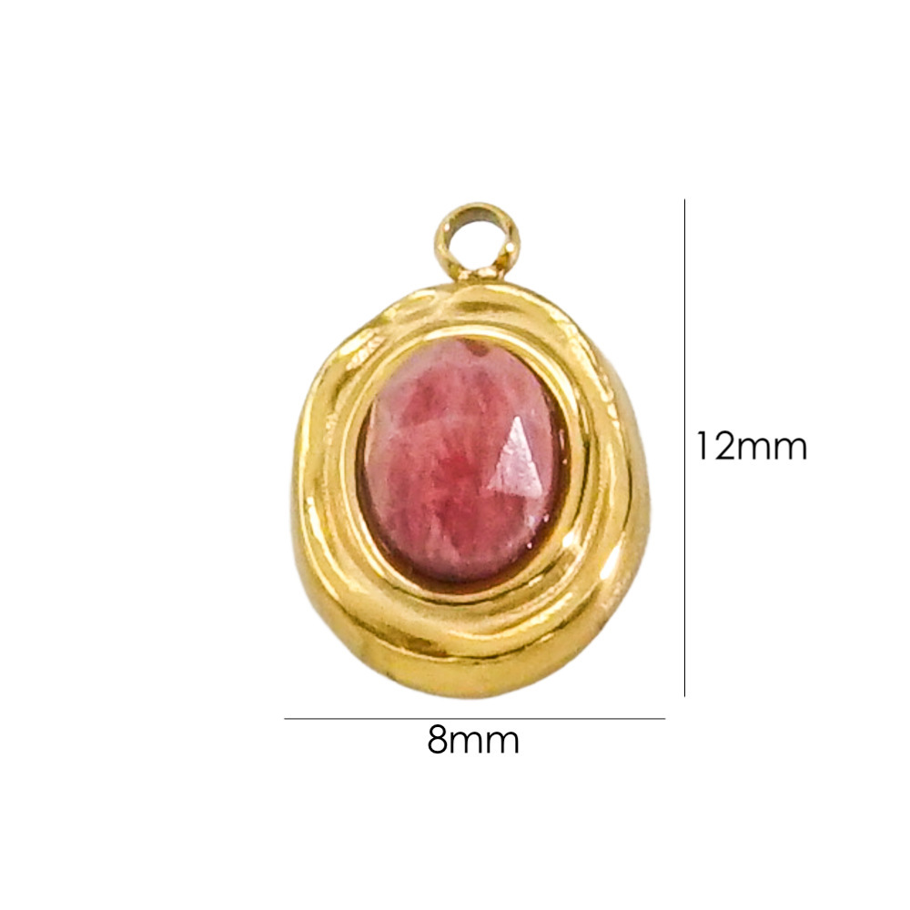 Pendentif Simple Rétro Irrégulier En Pierre Naturelle Pour Femme, 1 Pièce 