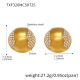 TXF326-Boucles d'oreilles en zircon cubique doré Image3