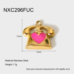 Pendentif Romantique En Forme De Cœur Mignon, En Acier Inoxydable Étanche, À Faire Soi-Même (1 Pièce). h5 