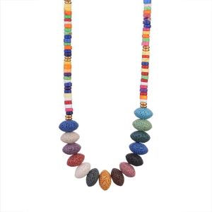Collier De Perles Polychromes Pour Femme, 1 Pièce, Pierres Naturelles, Couleur Or h5 