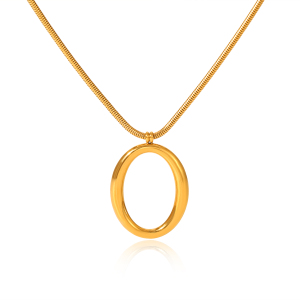 Collier Pendentif Femme En Acier Inoxydable De Forme Irrégulière, Étanche, Couleur Or (1 Pièce) h5 