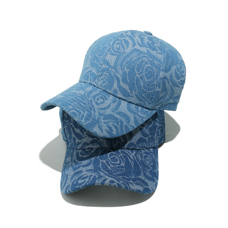 Chapeaux pour femmes en coton à fleurs rétro, série simple, 1 pièce 2