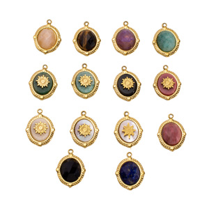 Pendentifs Rétro Irréguliers En Pierre Naturelle Pour Femme, 1 Pièce h5 Image5