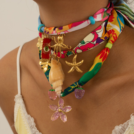 Collier pendentif femme en acier inoxydable doré, imperméable, en forme de fer à cheval exagéré (1 pièce) 2