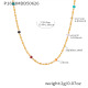 P1693-Collier de perles rondes dorées 33+5cm Image5