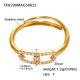 TXA290-Bague en or 5A et zircone-Taille 7 Image3