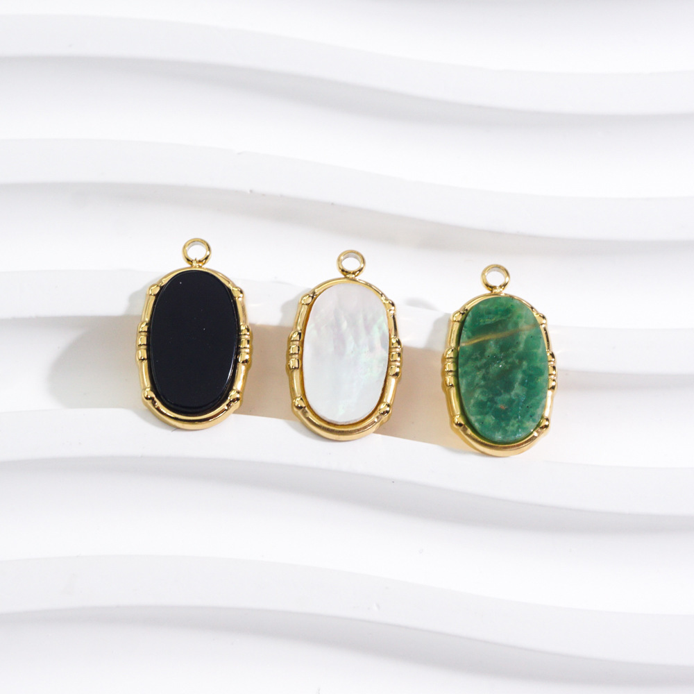 Pendentifs Pour Femmes, Série Simple, Forme Irrégulière Rétro, Pierres Naturelles, 1 Pièce Image4