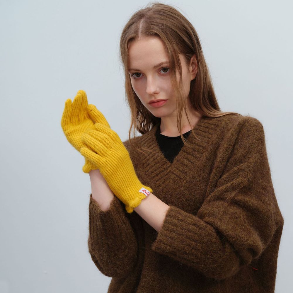 1 Paire De Gants Pour Femme En Polyester De Couleur Unie h5Image3