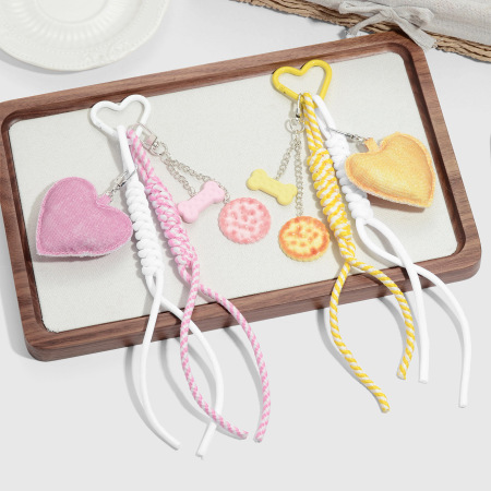 1 breloque de sac à biscuits en forme de cœur mignon 2