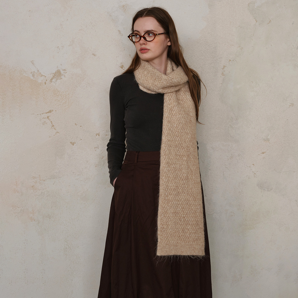 Écharpe D'Hiver Élégante En Polyester À Carreaux Pour Femme, 1 Pièce h5Image3