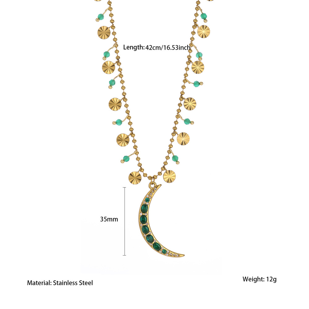 Collier Pendentif Femme En Acier Inoxydable Doré, Motif Poisson Délicat (1 Pièce)