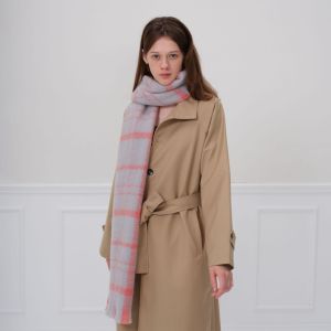 1 Écharpe D'Hiver Confortable En Polyester À Carreaux Pour Femme h5 Image3