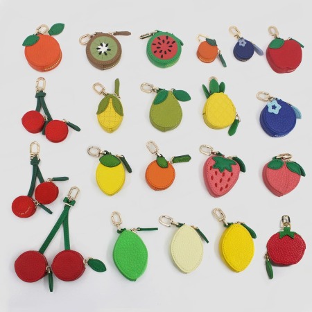 Pendentif portefeuille pour femme en fibre synthétique, fruit naturel, série Vivid, 1 pièce
