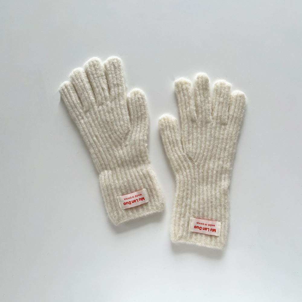 1 Paire De Gants Quotidiens En Polyester De Couleur Unie Pour Femme 