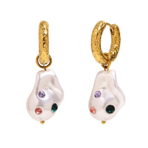 1 Paire De Boucles D'Oreilles Pendantes Pour Femme, Simples Et Élégantes, En Acier Inoxydable Imperméable, De Forme Irrégulière. h5 
