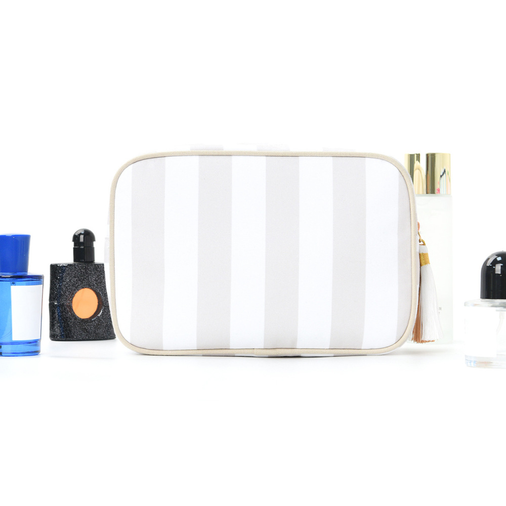 Trousse De Maquillage Pour Femme, 1 Pièce, Série Simple, Décontractée, En Toile 
