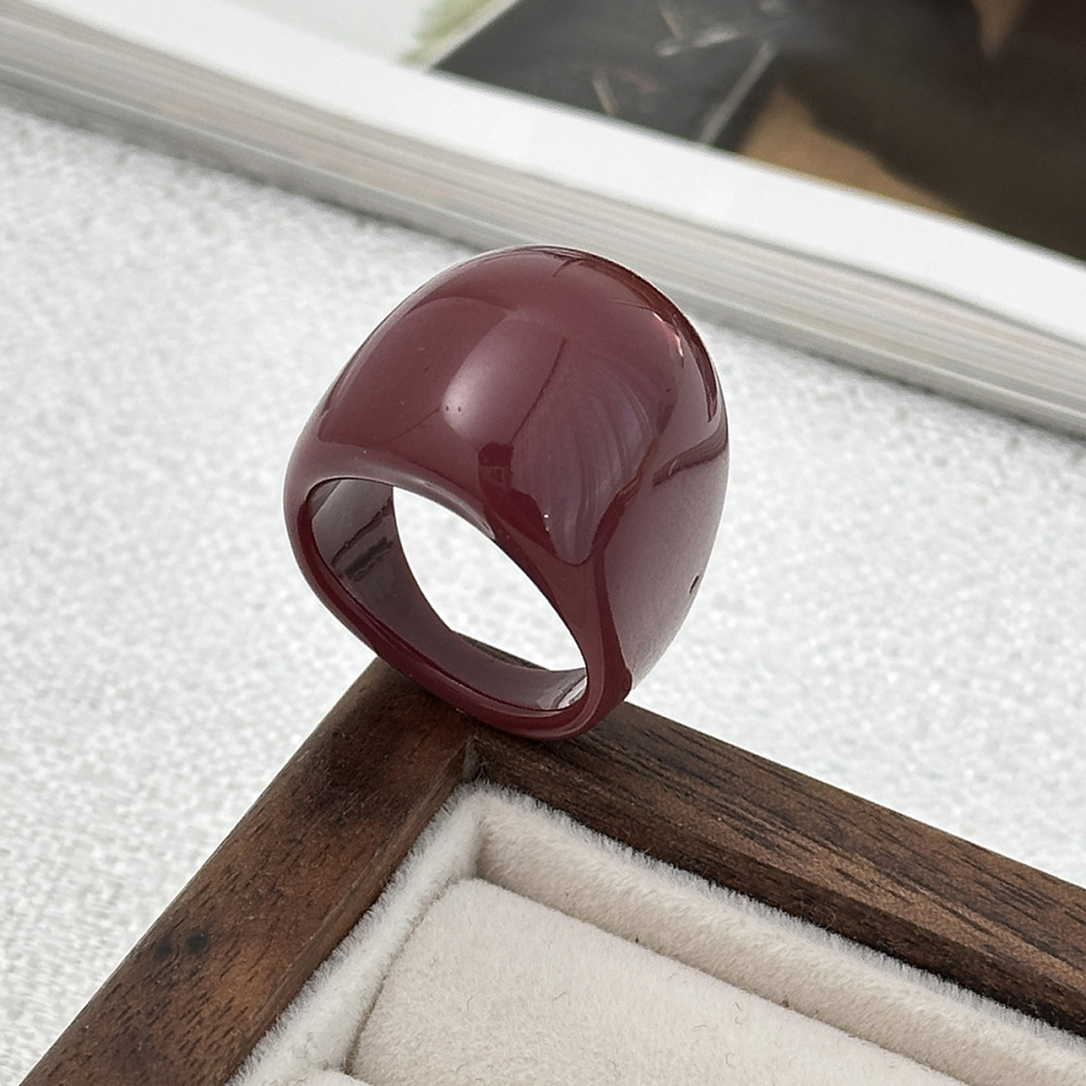 Bracelet Jonc Rétro En Résine De Forme Irrégulière, 1 Pièce 