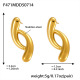 F471-Boucles d'oreilles pendantes géométriques en or