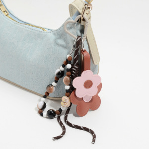 1 Pièce De Breloque De Sac En Cuir En Forme De Fleur h5 Image3