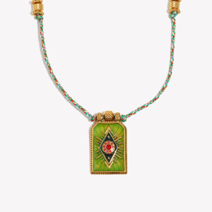 Collier Tressé Luxueux Pour Femme, En Acier Inoxydable, Couleur Or, Avec Pendentif Œil De Tarot (1 Pièce) h5 