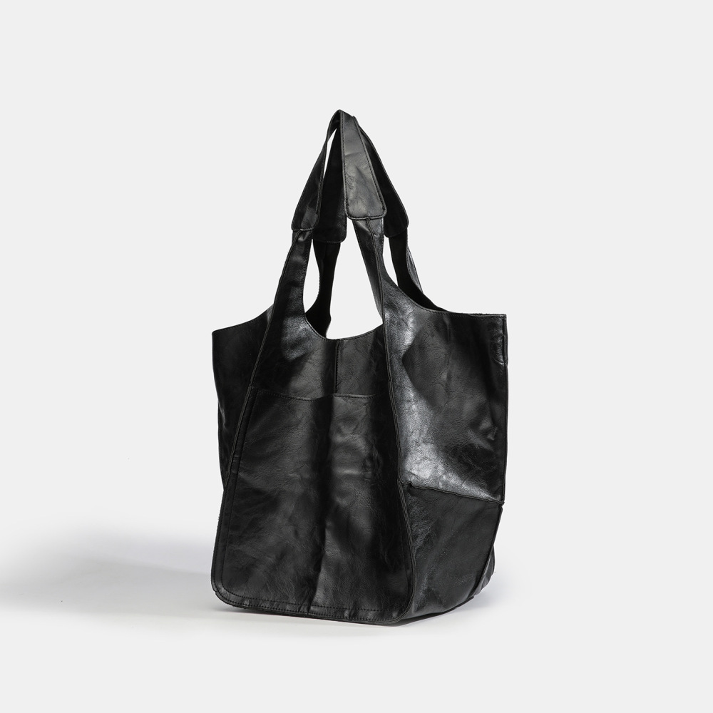 Sac Fourre-Tout Minimaliste Rétro Uni En Pu Pour Femme (1 Pièce) h5Image3