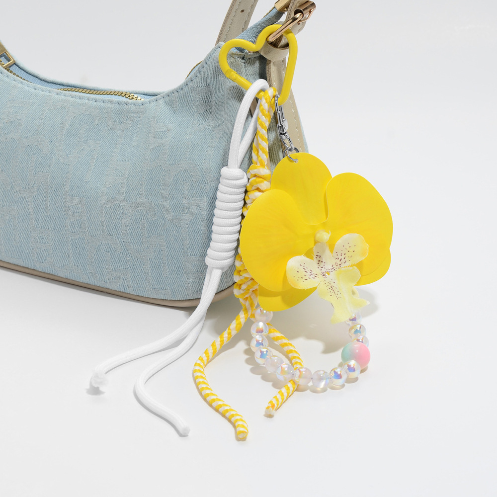 1 Pièce De Breloque De Sac En Chaîne De Perles De Fleurs Douces h5Image4