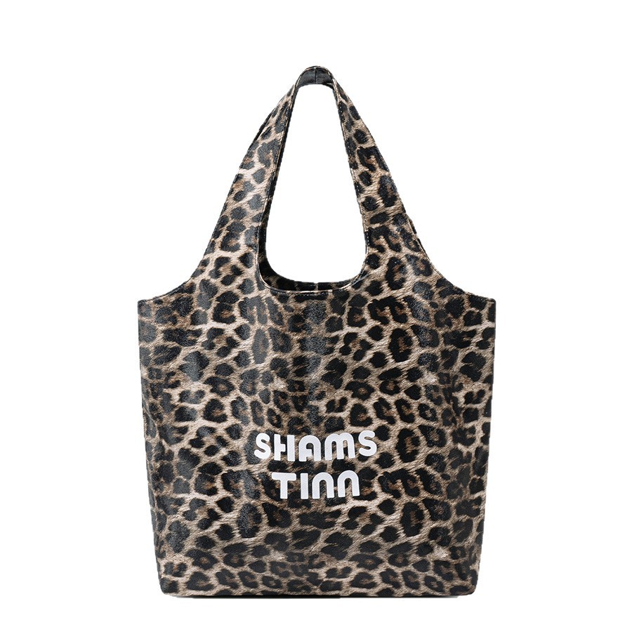Sac Fourre-Tout Femme En Pvc Imprimé Léopard, Collection Simple Series (1 Pièce) h5Image5