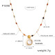 P1898-Collier pendentif coquillage blanc-45+5cm Image2