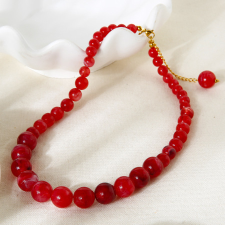 Collier de perles en acrylique 1 pièce