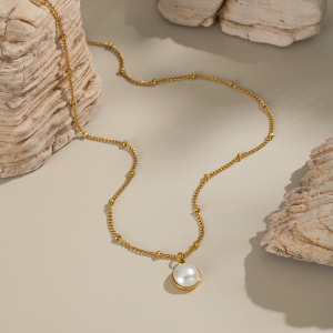 Ensembles De Bijoux Pour Femmes Daily Circle En Acier Inoxydable Étanche Couleur Or h5 Image3
