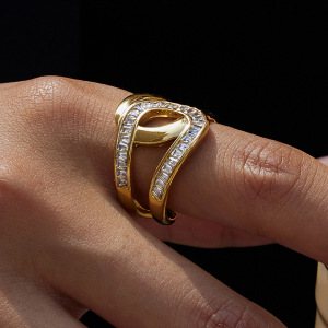 Bague Daily Twist En Acier Inoxydable Étanche Couleur Or (1 Pièce) h5 Image5