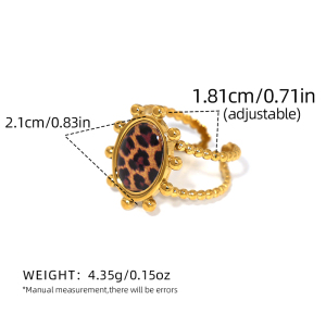Bague Femme Simple, Forme Irrégulière, Acier Inoxydable, Couleur Or, Étanche h5 