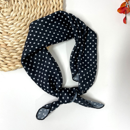 Bandana classique en lin à pois pour femme, 1 pièce